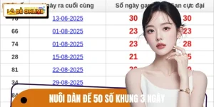 Nuôi Dàn Đề 50 Số Khung 3 Ngày Hốt Bạc Nhà Cái Lô Đề Online